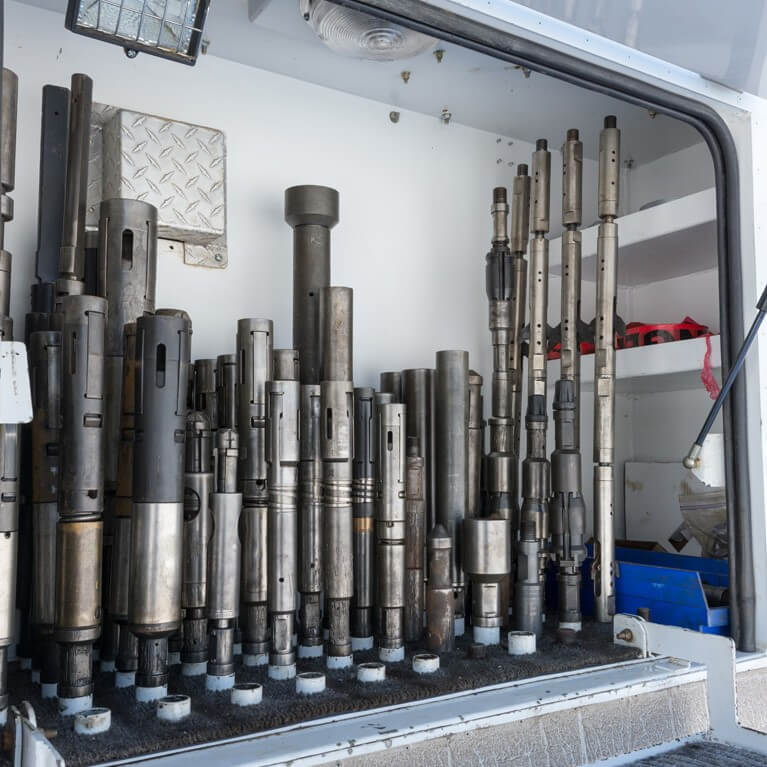 Bonnetts Wireline tools in truck